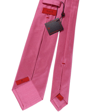 Isaia Tie Pink Solid Design - Sartorial Sevenfold Tie FINAL SALE