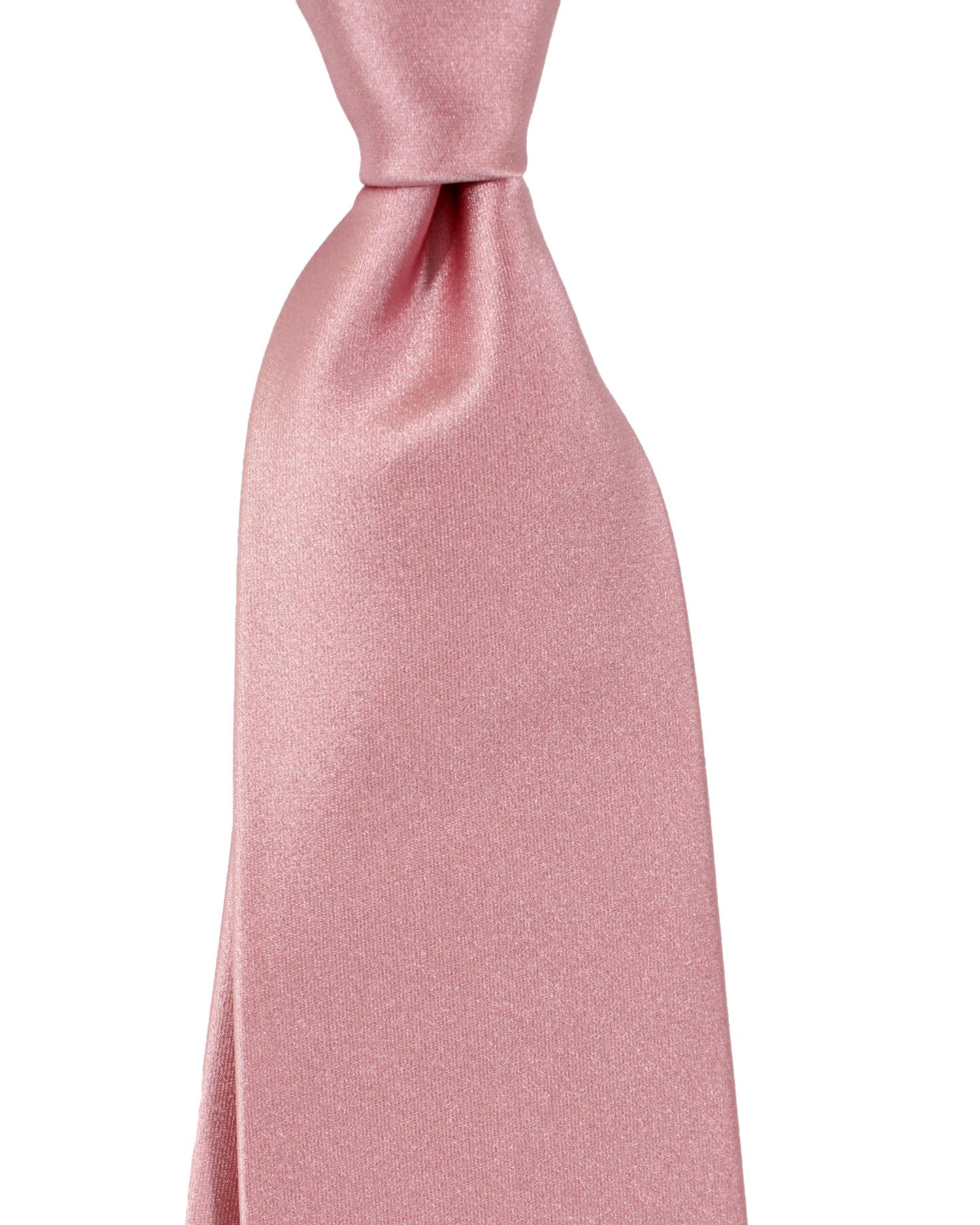 Isaia Tie Light Pink Solid Design - Sartorial Sevenfold Tie