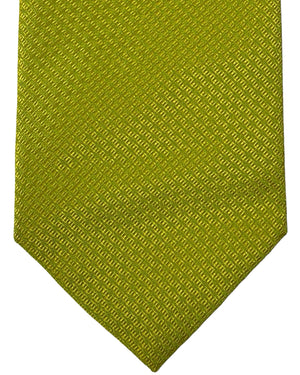 Isaia Tie Lime Micro Pattern Design - Sartorial Silk Tie