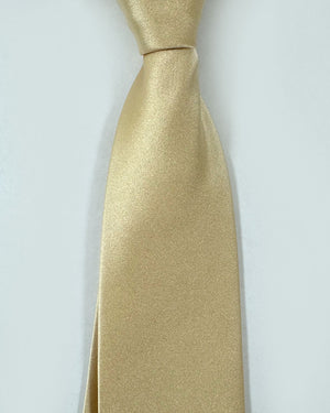 Isaia Tie Beige Solid Design - Sartorial Sevenfold Necktie