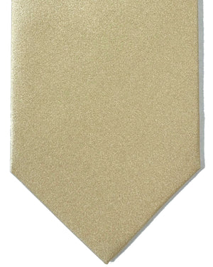 Isaia Tie Beige Solid Design - Sartorial Sevenfold Necktie