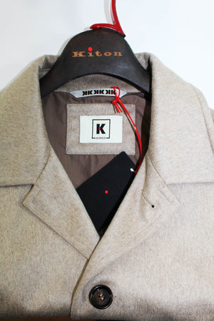 Kired Cashmere Long Coat Beige Overcoat EU 50