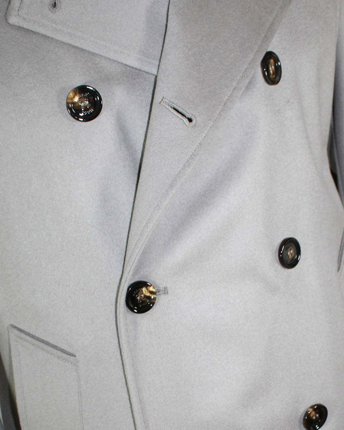 Kired Cashmere Coat Beige Double Breasted Peacoat EU 50 SALE