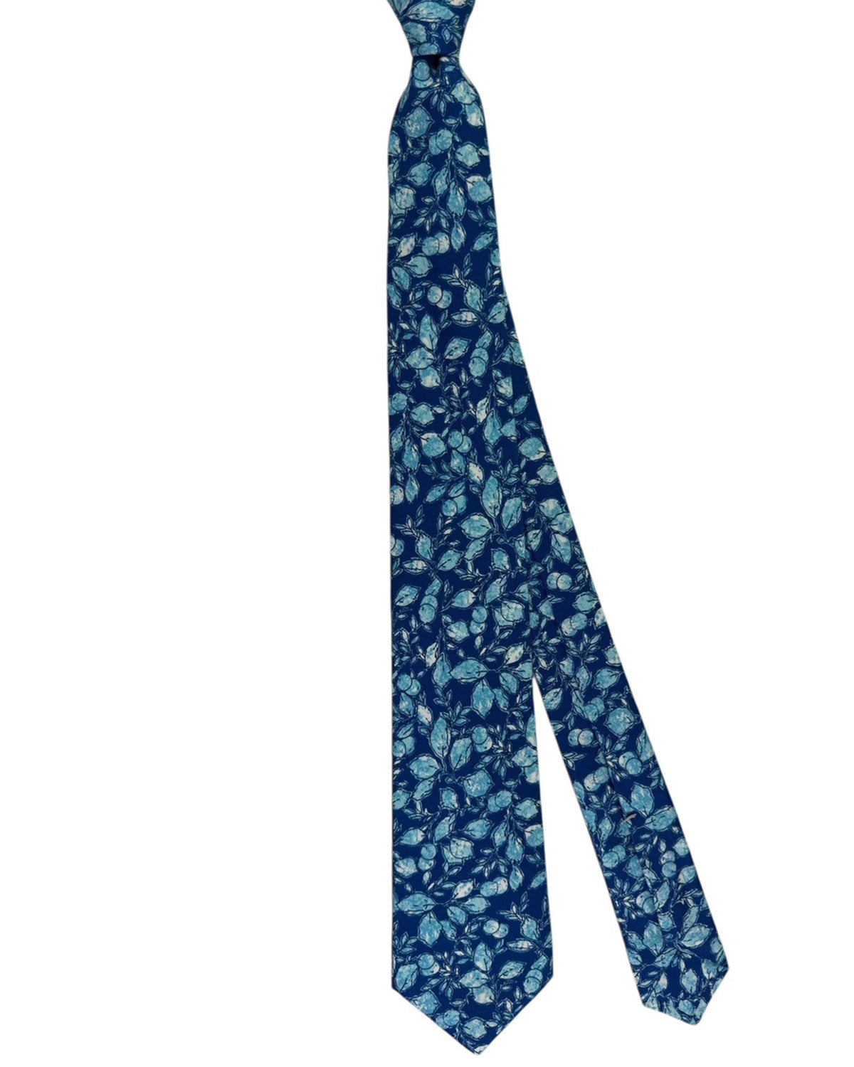 Kiton Sevenfold Tie Navy Blue and Light Blue