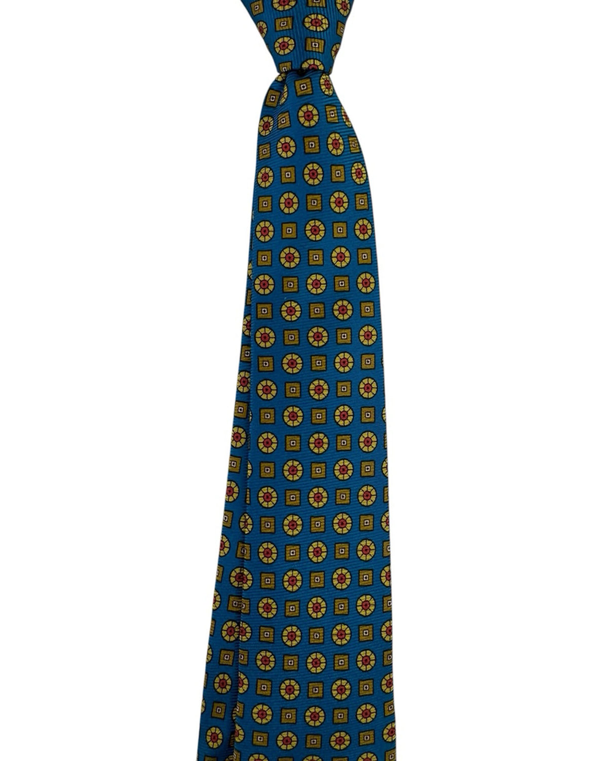Kiton Sevenfold Tie Petrol Blue Design