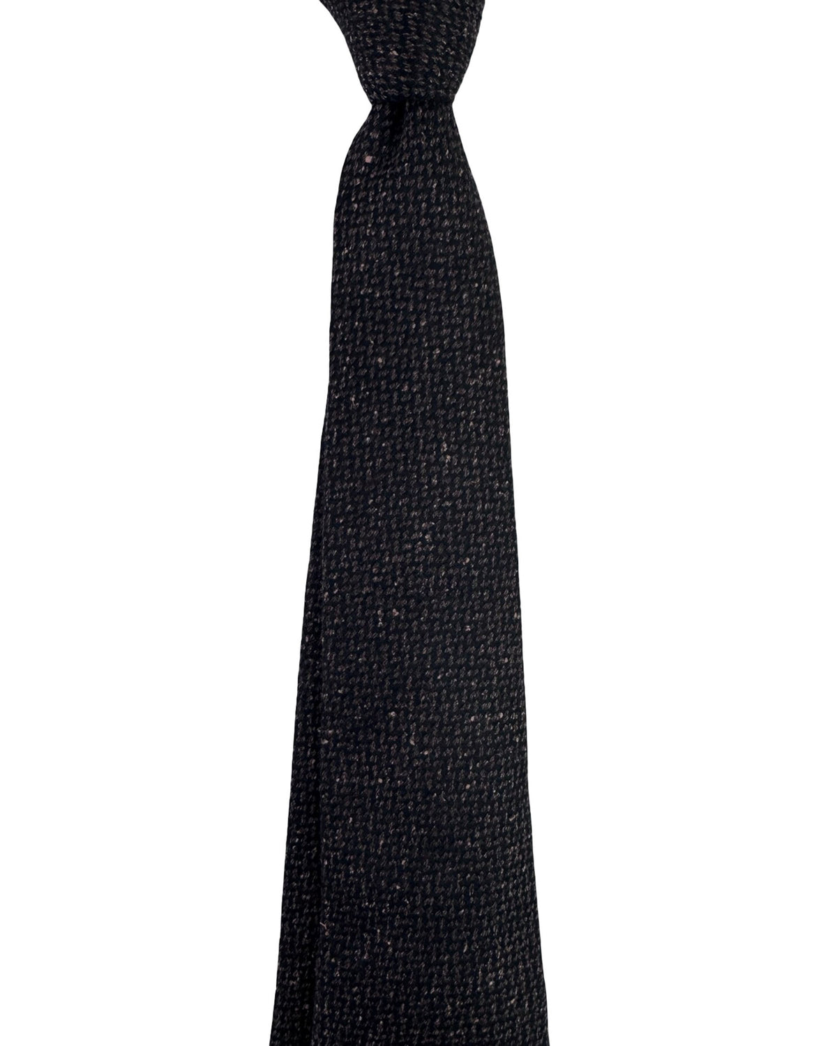Kiton Sevenfold Tie Dark Brown Black Weave