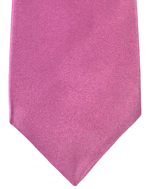 Kiton Sevenfold Tie Solid Pink