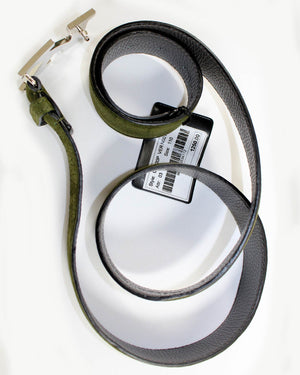 Kiton Belt Forest Green Suede Leather K Buckle 100/ 40 SALE