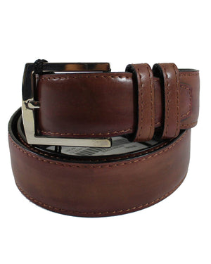 Kiton Belt Brown Smooth Leather New
