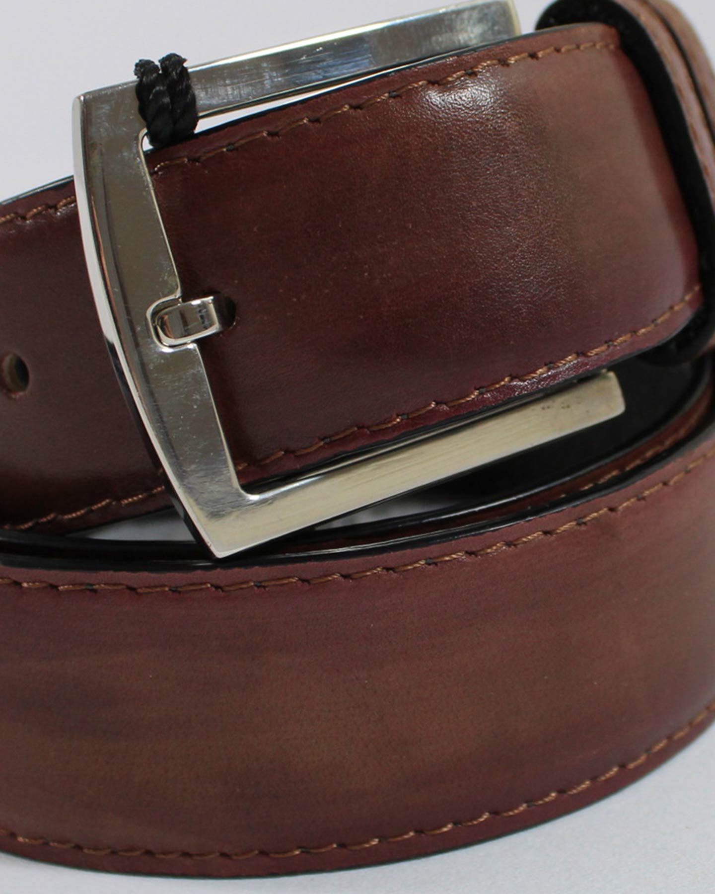 Kiton Belt Brown Smooth Leather New