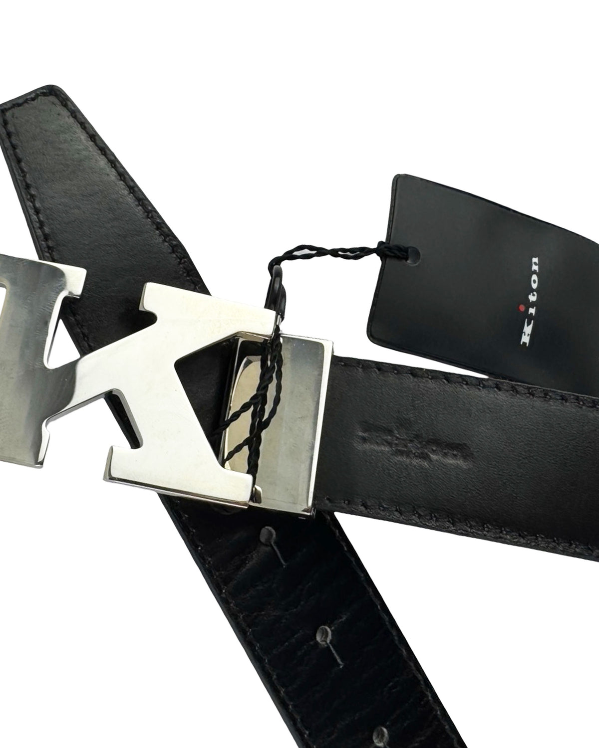 Kiton Belt Solid Black