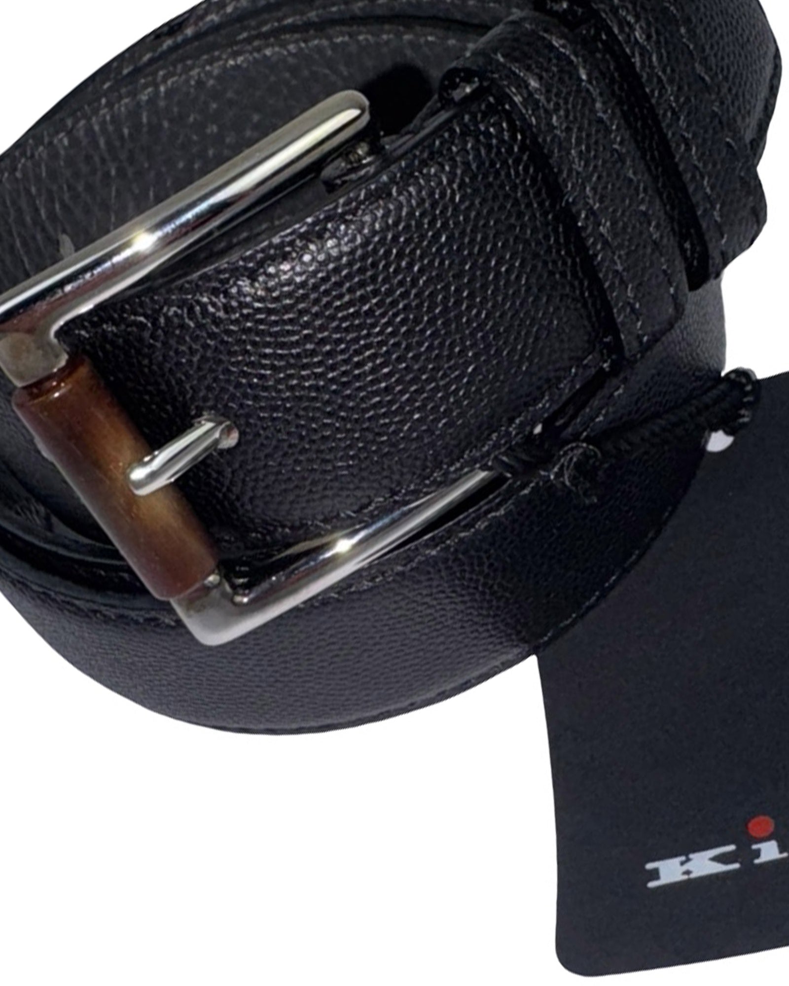 Kiton Leather Belt Black 95/ 38