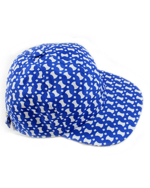 Kiton Cap White Royal Blue Design - Beachwear Hat