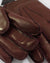 Kiton Men Gloves Maroon Leather S/M - 8 1/2