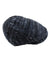 Kiton Flat Cap Wool Blend Black Midnight Blue Gray