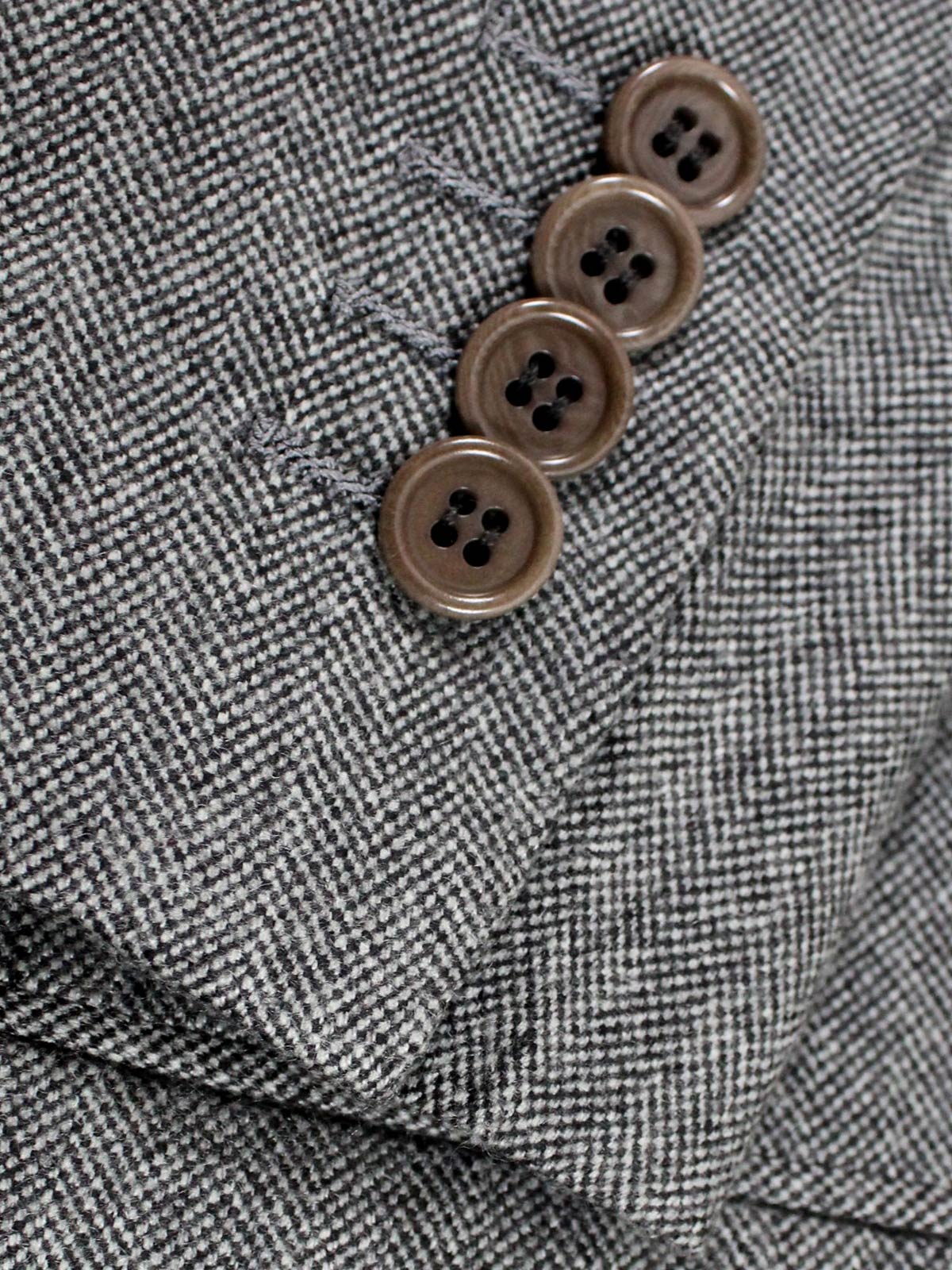 Kiton Sport Coat Gray Herringbone 