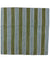 Kiton Silk Cotton Pocket Square Olive Blue Stripes