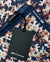 Kiton Silk Pocket Square Dark Blue Brown Design