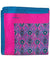 Kiton Silk Pocket Square Pink Navy Medallions