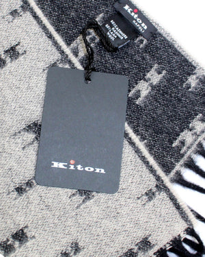 Kiton Scarf Gray K Logo Design Shawl