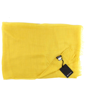 Kiton Cashmere Silk Scarf Solid Yellow - Large Shawl