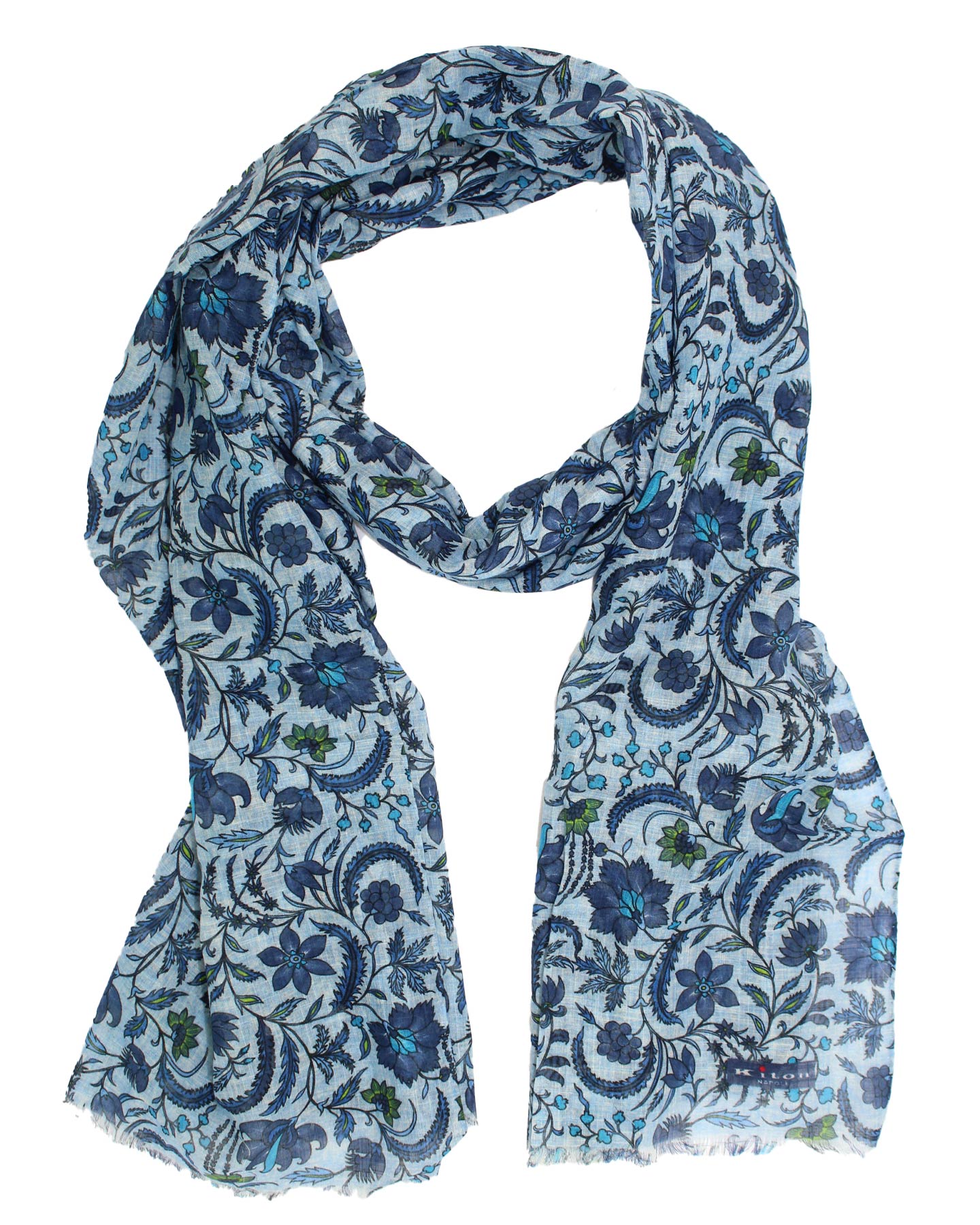 Kiton Scarf Floral - Men Collection - Luxury Cotton Shawl