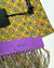 Kiton Silk Scarf Orange Purple Green Royal Blue Geometric