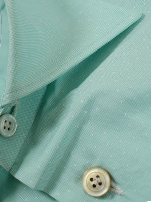 Kiton Short Sleeve Shirt Mint Green 44 - 17 1/2 REDUCED SALE