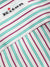 Kiton Dress Shirt White Aqua Maroon Stripes 