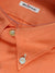 Kiton Dress Shirt Orange Solid Spread Collar