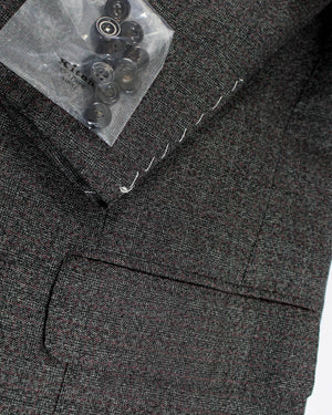 Kiton Cashmere Suit Bespoke Gray Check Plaid EU 46 - US 36 R