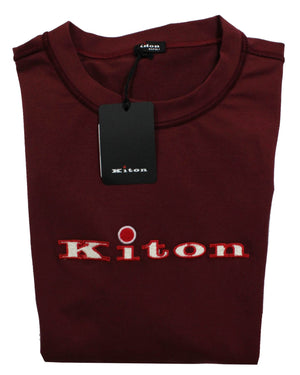 Kiton Logo Sweater Bordeaux