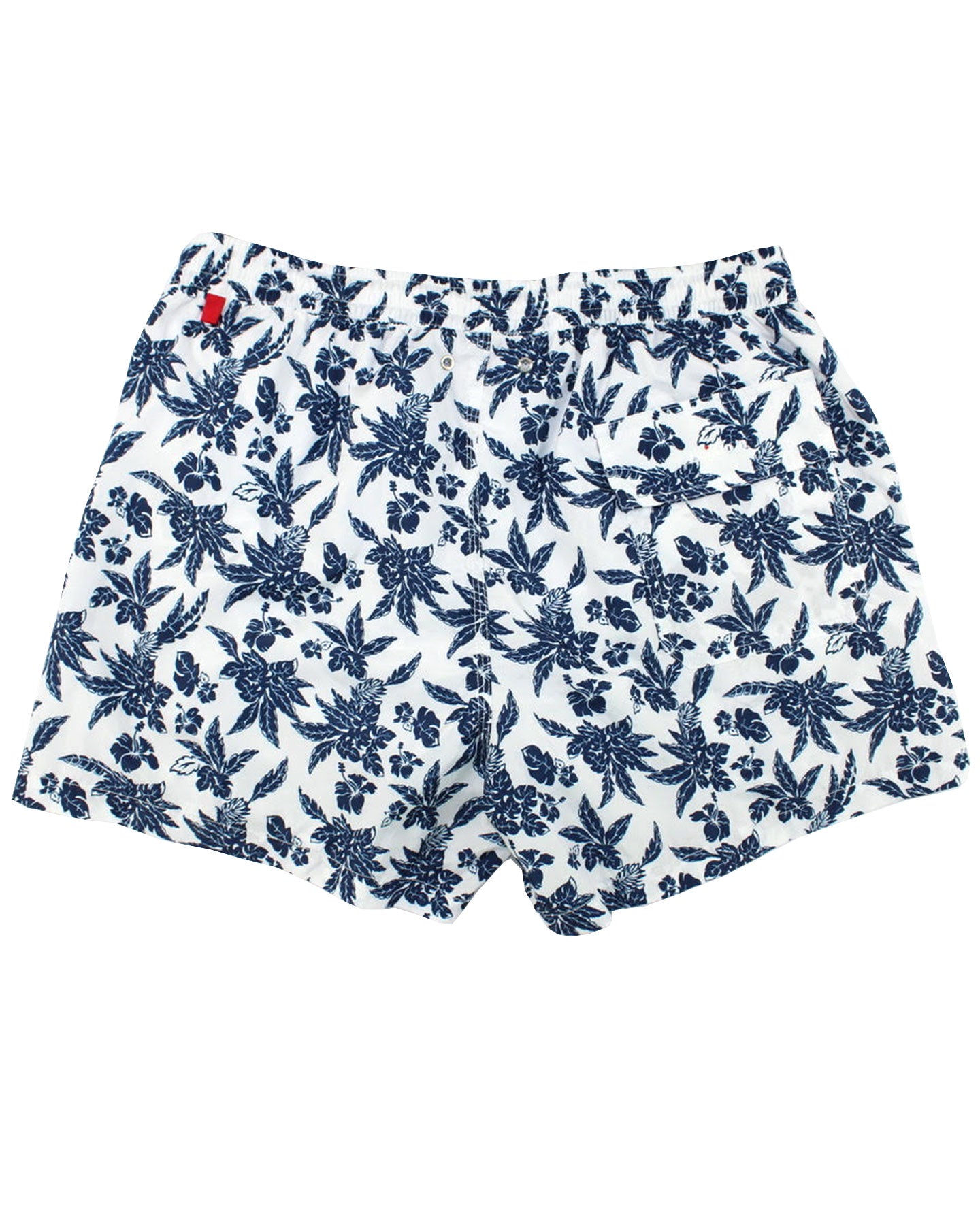 Kiton Swim Shorts S White Dark Blue Floral - Men Swimwear