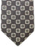 Kiton Tie Forest Green Geometric Design Wool Silk Sevenfold Necktie