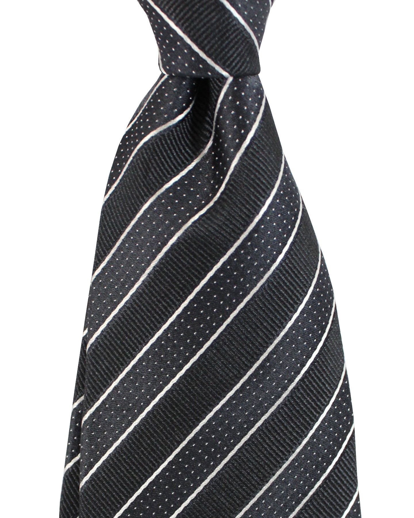 Kiton Sevenfold Tie Brown Gray Stripes