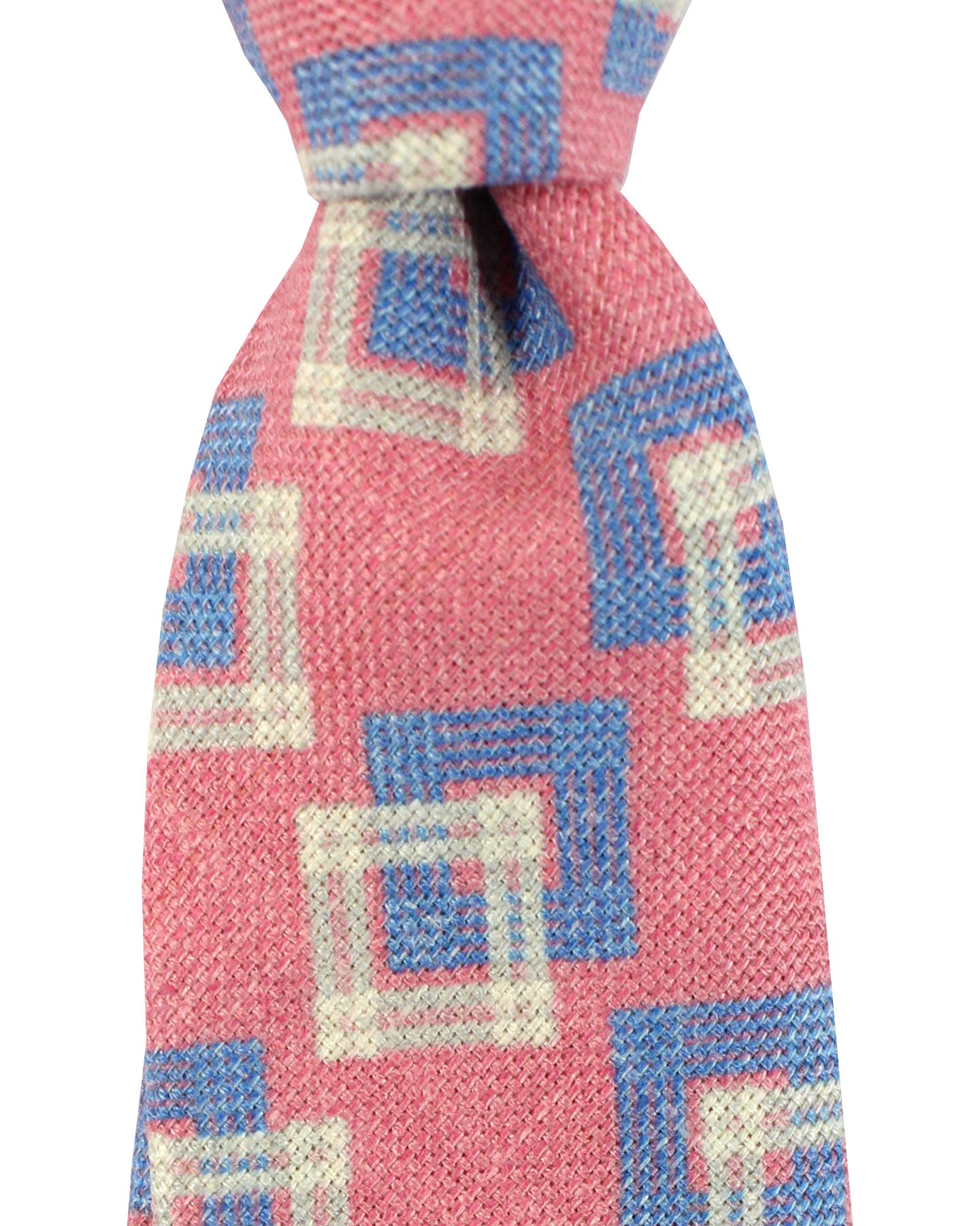 Kiton Tie Pink Plaid Design - Sevenfold Necktie