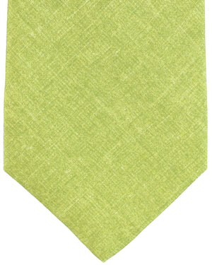 Kiton Tie Green Crosshatch Design - Sevenfold Necktie