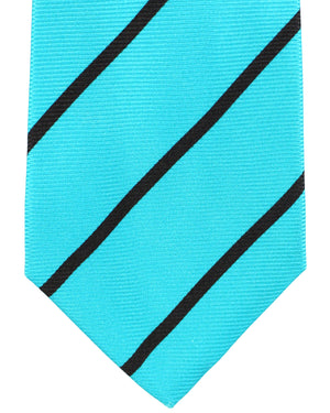Kiton Tie Aqua Stripes - Sevenfold Necktie