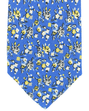 Kiton Tie Blue Floral - Sevenfold Necktie