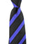 Kiton Tie Purple Gray Black Stripes Design - Sevenfold Necktie