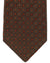 Kiton Tie Brown Orange Geometric Design - Sevenfold Necktie