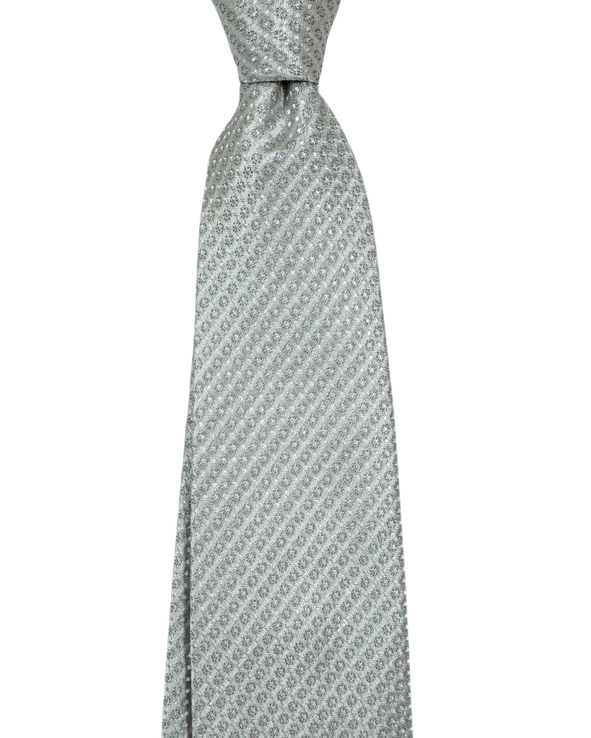 Kiton Sevenfold Tie Silver Design