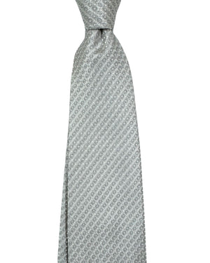 Kiton Sevenfold Tie Silver Design
