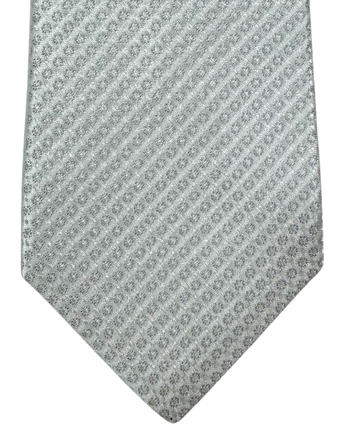 Kiton Sevenfold Tie Silver Design