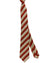 Kiton Silk Tie Gray Red Orange Stripes - Sevenfold Necktie