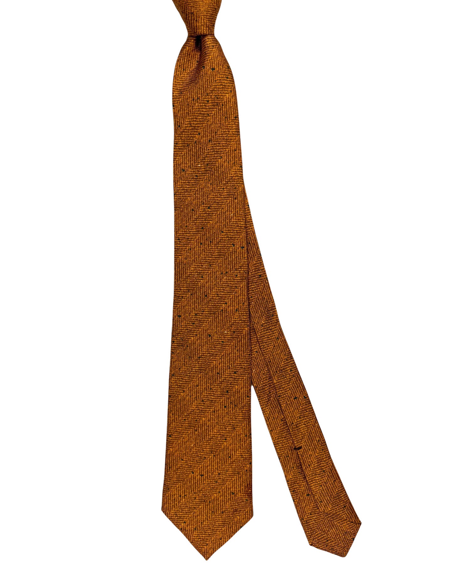 Kiton Silk Tie Brown Herringbone - Sevenfold Necktie