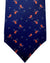 Kiton Tie Dark Blue Orange Paisley - Sevenfold Necktie