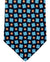 Kiton Tie Black Blue Orange Mini Geometric - Sevenfold Necktie