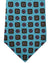 Kiton Tie Sky Blue Pink Brown Medallions - Sevenfold Necktie