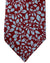 Kiton Tie Dark Red Sky Blue Leaves - Sevenfold Necktie